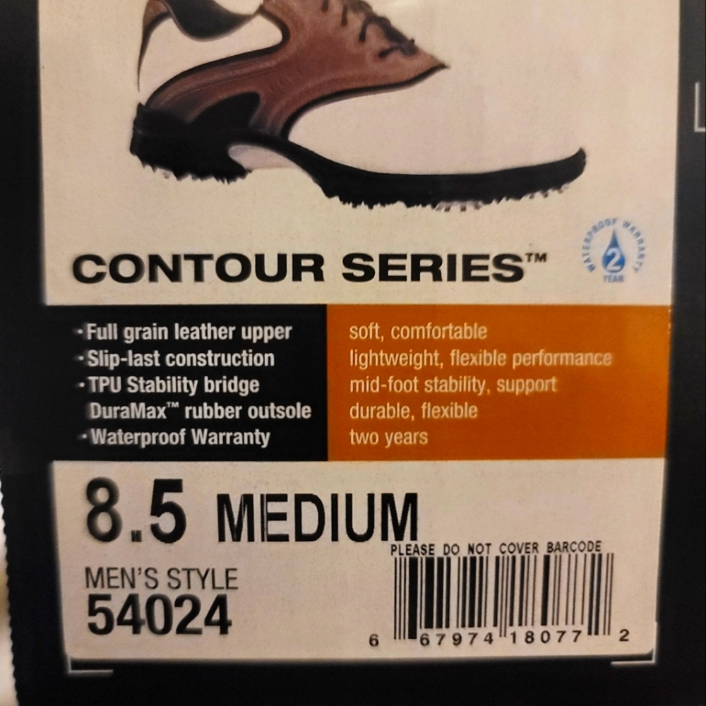 FootJoy Mens Golf Shoes Brown/white Oxford Style 8.5 medium